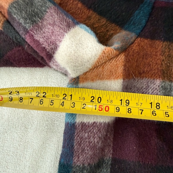 Cato Maroon/Brown/Blue Plaid Flannel Jacket Country Style W/Pockets Sz L E41 - Picture 3 of 5